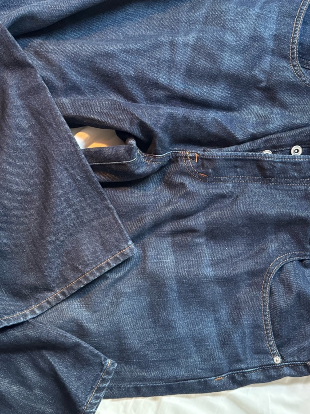 Madewell Women's The Dean Straight Leg Jeans in Dark Blue Denim button fly NWT